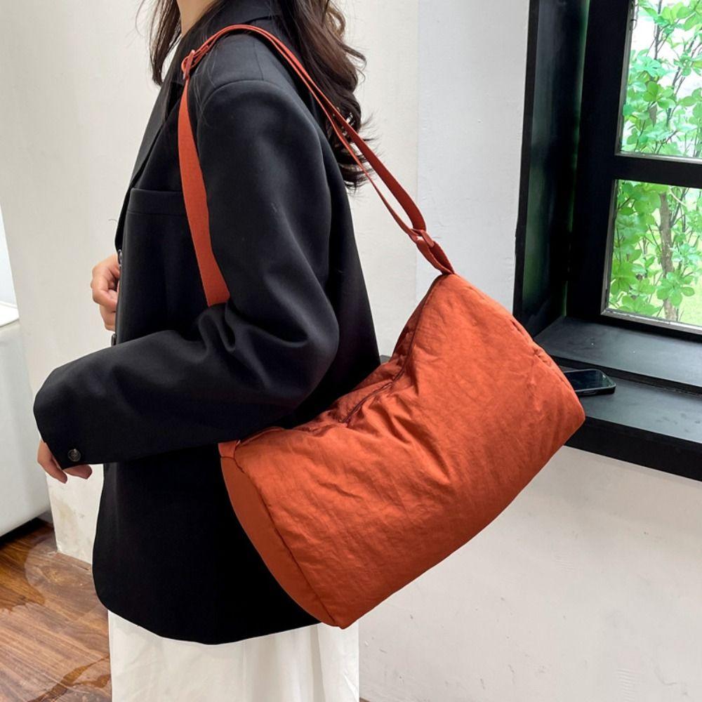 Korean Style Simple Crossbody Bag Solid Color Dumpling Bag Fashion Versatile Shoulder Bag Ladies