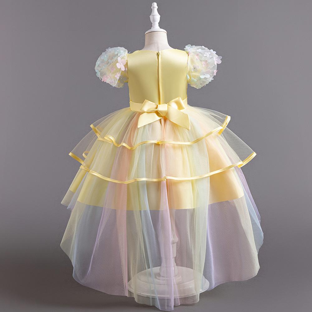 Children's Puffy Gown Dress Rainbow Mesh Tailored Cake Dress Girl's Performance Princess Dress 926 Little Girl's Favourite Dress Dresses