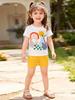 Little Maven Summer Girls' Cartoon T-Shirt & Shorts Set