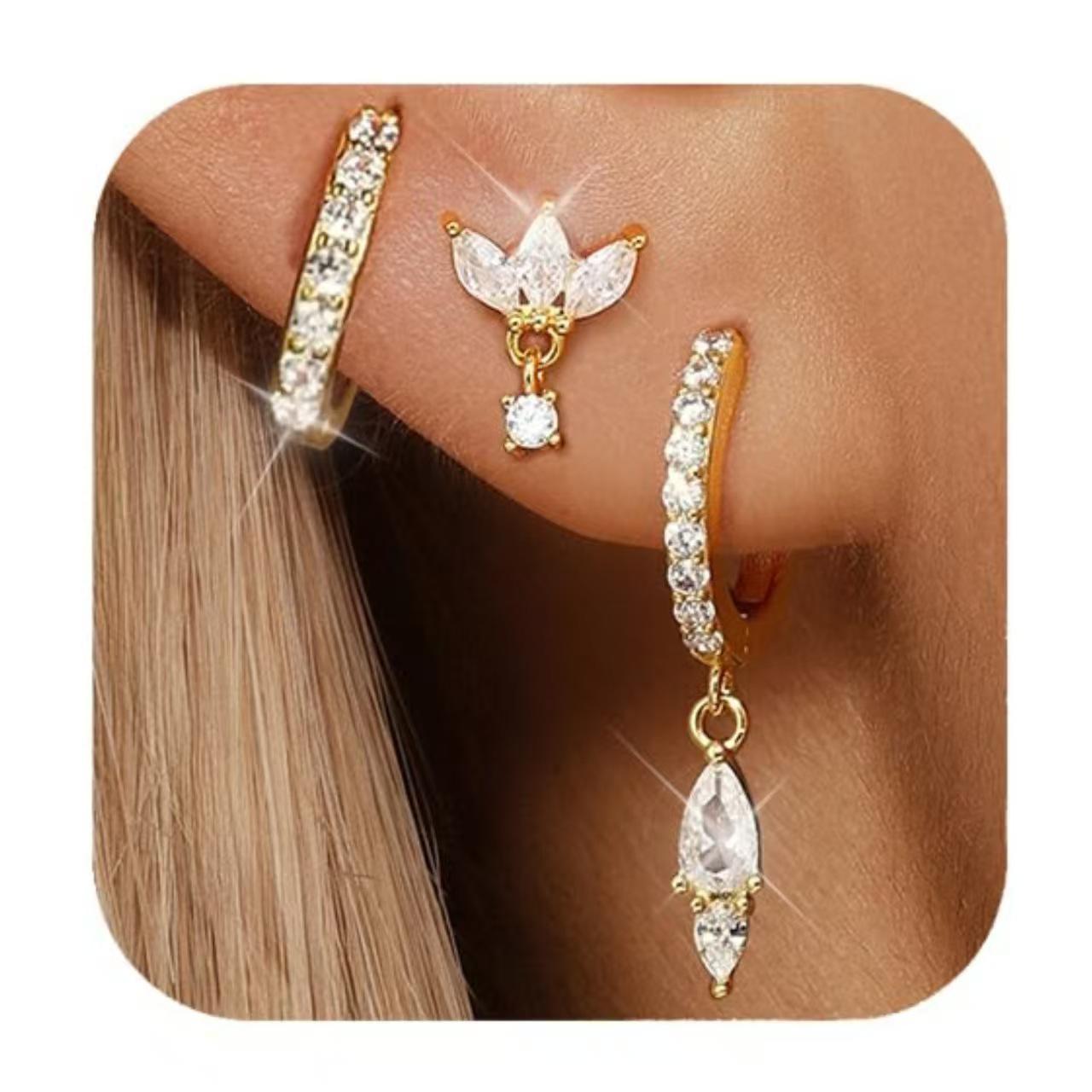 

Квадратная подвеска из циркония Женские серьги - Уникальный модный дизайн.