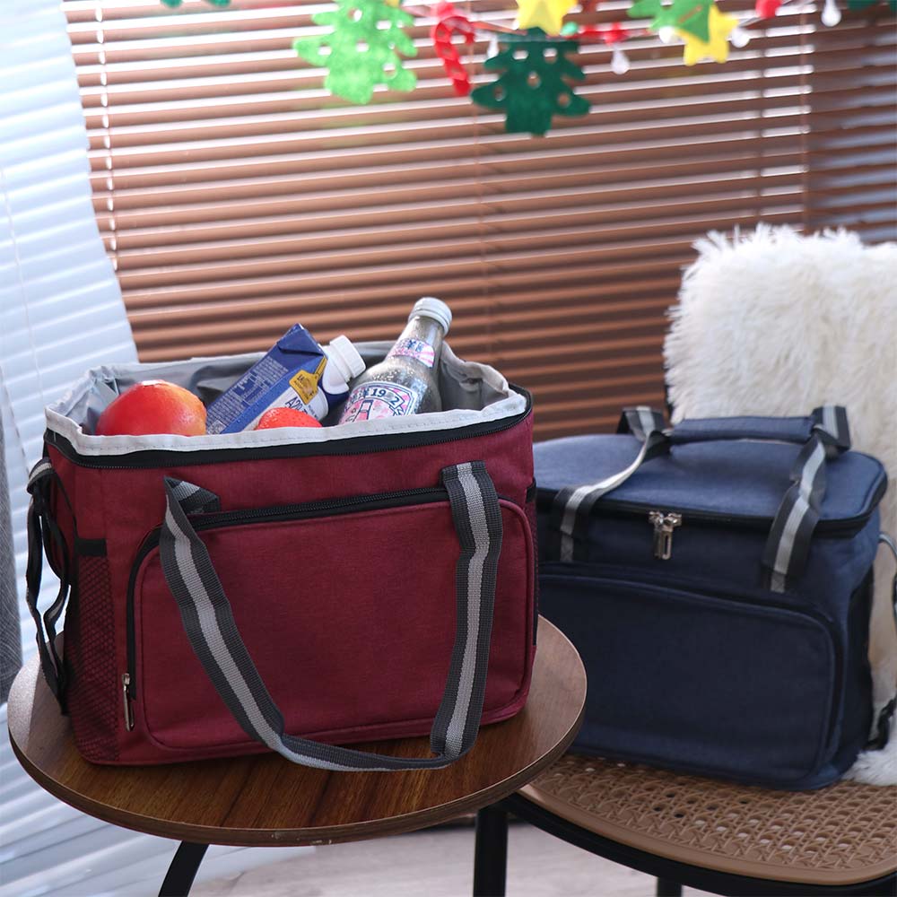 Handheld Thermal Lunch Bag 15L Cooler Lunch Box Portable Insulated Cooler Bag  Travel