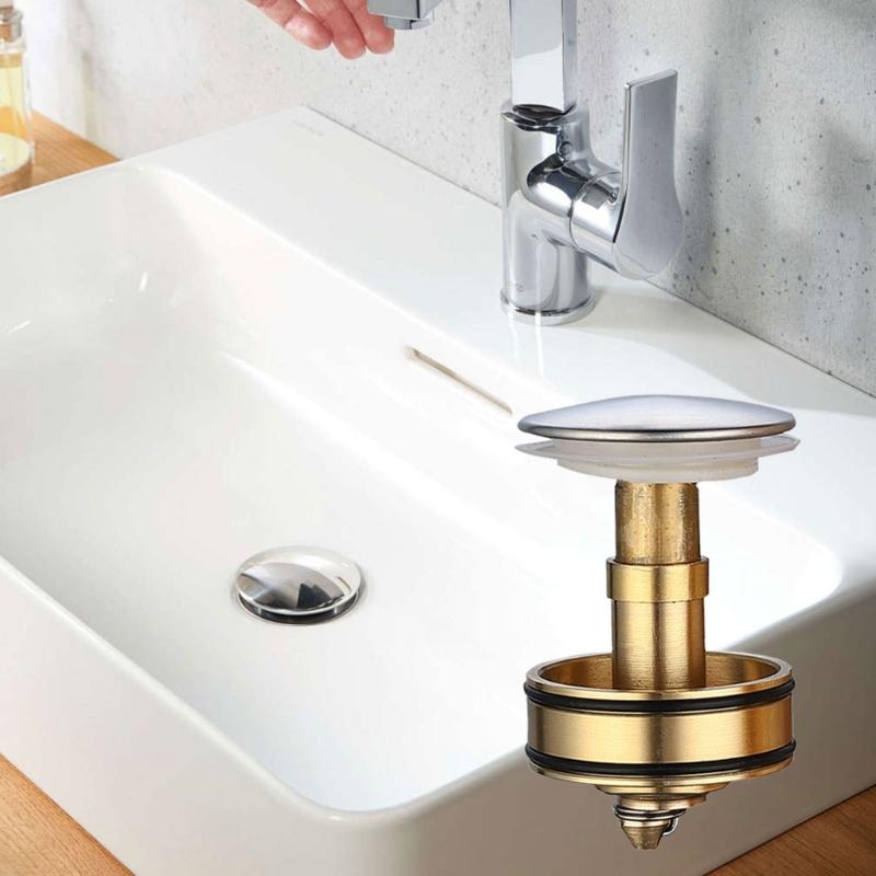 Copper Drain Filter Bounce Cores Sink Drain Plug Sink Basins Drain Basket Sink Stoppers for Bathroom Kitchen