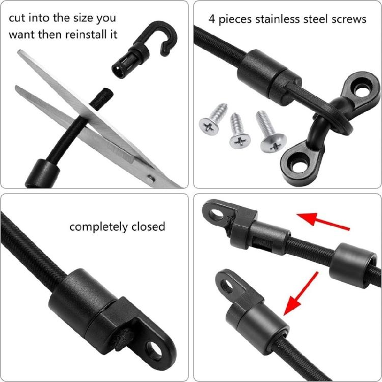 Heavy Type Rod Strap Holder Tie Down Deck Buckles Adjustable Safety Hook for Secure Attachments On Boats and Kayaks