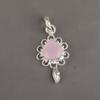 Rose Chalcedony Gemstone 925 Sterling Silver Jewelry Handmade Boho Pendant 1.80" PP-4-16