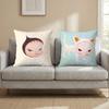 Y-Yoshitomo Nara D-Doll Cushion Cover Multi-Scene Pillow Cover for Home & Car - Reversible, Soft & Durable for Daily Use