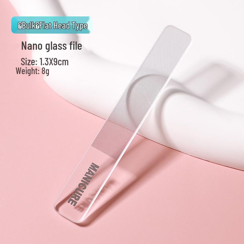 Nail Tool Set: Portable Polishing Strip & Nano Glass Nail File