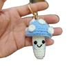 Handmade Crochet Mushroom Keychain - Cute Bag or Car Decoration Gift