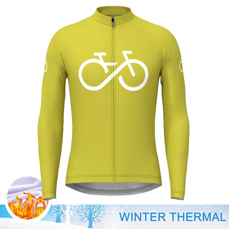 Bicycle Wear 2025 Winter Warm Jacket Men Cycling Clothes Thermal Fleece Long Sleeve Shirts Maillot Ciclismo Mountain Bike Clothing