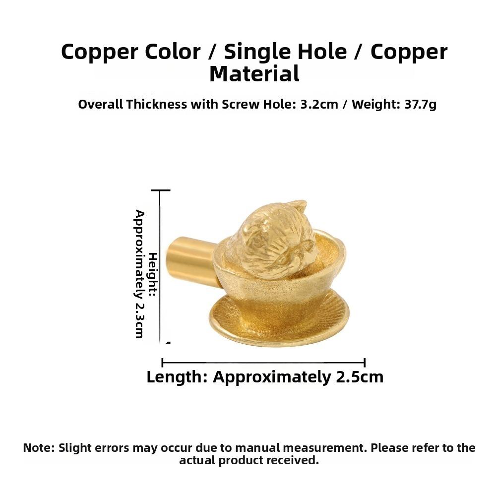 

Brass Furniture Handle Vintage Cat Cupboard Drawer Pulls New Door Knobs For Kitchen Wine Cabinet C