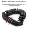 Bicycle Lock 4 Digit Combination Code Steel Cable Security Password Cycling Bike Bike Helmet Lock Portable Cable Backpack Lock