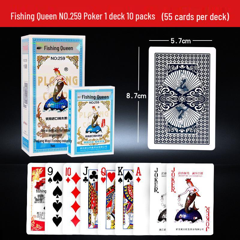 Carte da Poker da Pesca Originali: 10 Mazzi per Intrattenimento Domestico, Giochi da Tavolo, Guandan, Dou Dizhu.