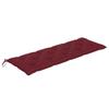 Banc de jardin - vidaXL - 159 cm - Bois de teck massif - Coussin rouge bordeaux - Empilable