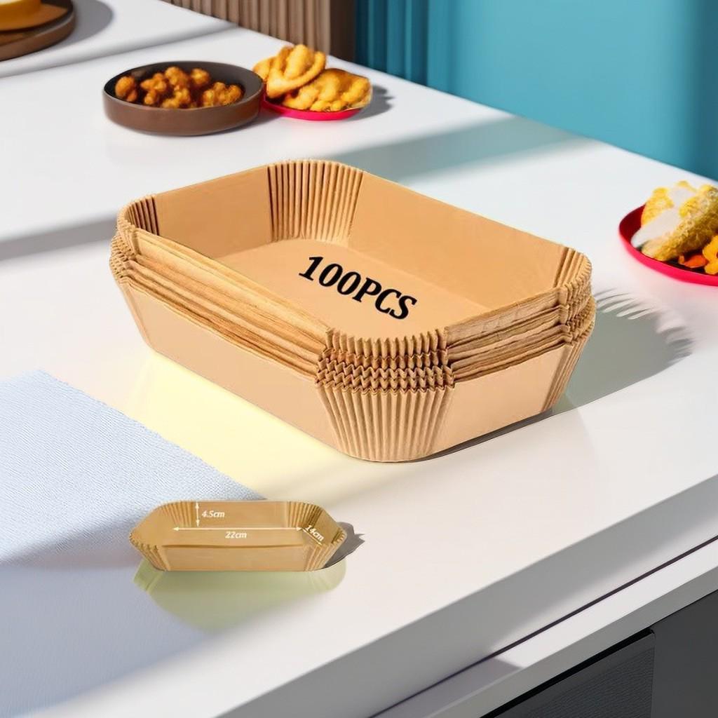 Einweg-Rechteckige Heißluftfritteusen-Papierformen für Doppelkammer-Frittiergeräte