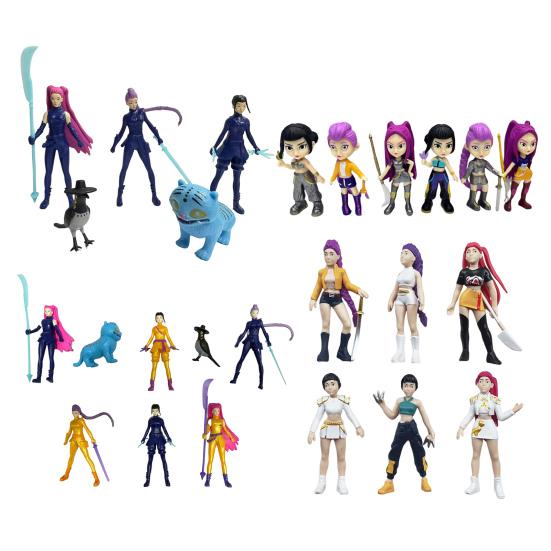 5/6/8Pcs Kpop Hunter Figure Cake Topper Animated Movie Inspired Cartoon Character Figurine Statue Collectible Model Home Office Desktop Decoration