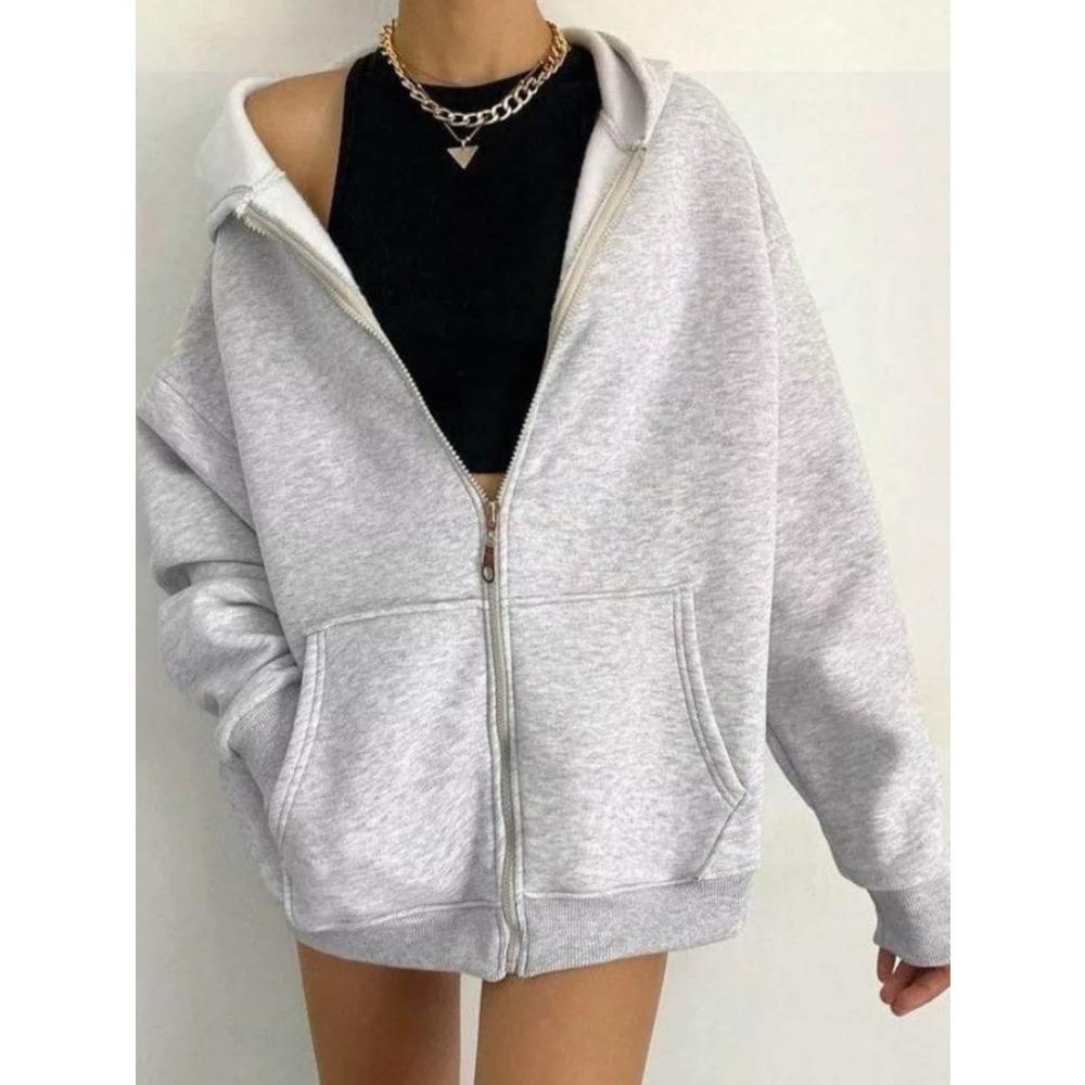 

HNXC женские винтажные повседневные однотонные куртки и пальто с капюшоном на осень и зиму с длинными рукавами и принтом XXL светло-серый