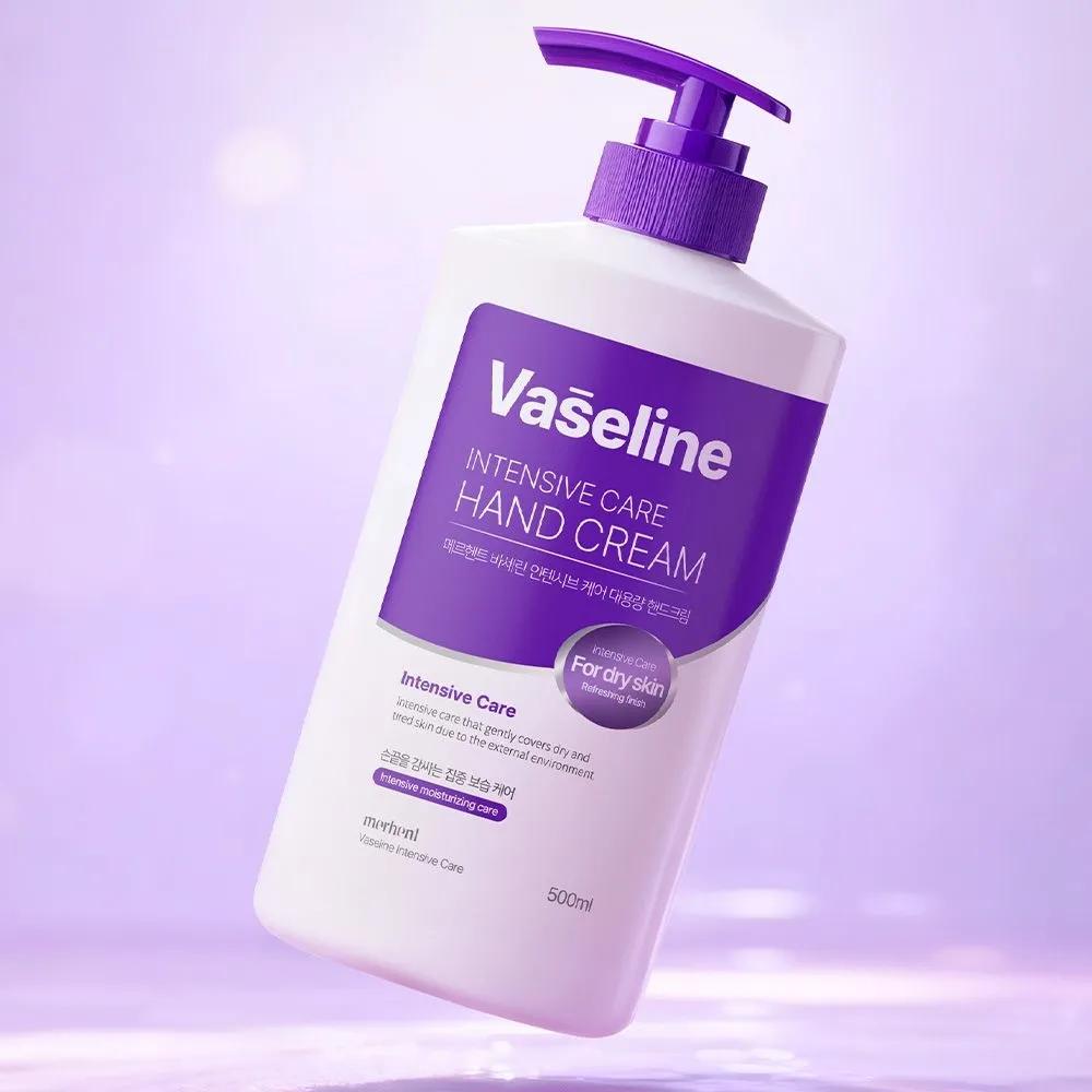 1+1 Merhent Vaseline Intensive Hand Cream 500ml Hand Lotion Large Size Perfume High Moisturizing