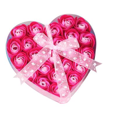 24Pcs Duftenden Rose Blume Blütenblatt Bad Körper Seife Hochzeit Party Geschenk