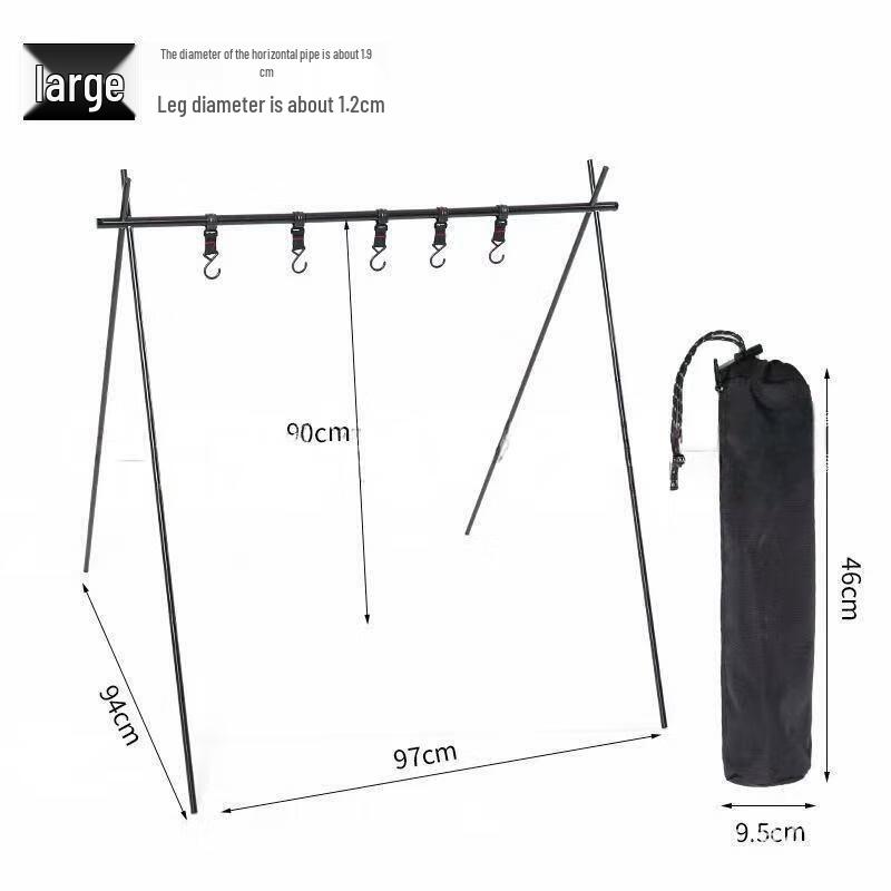 Outdoor Camping Folding Tripod Hanging Rack
