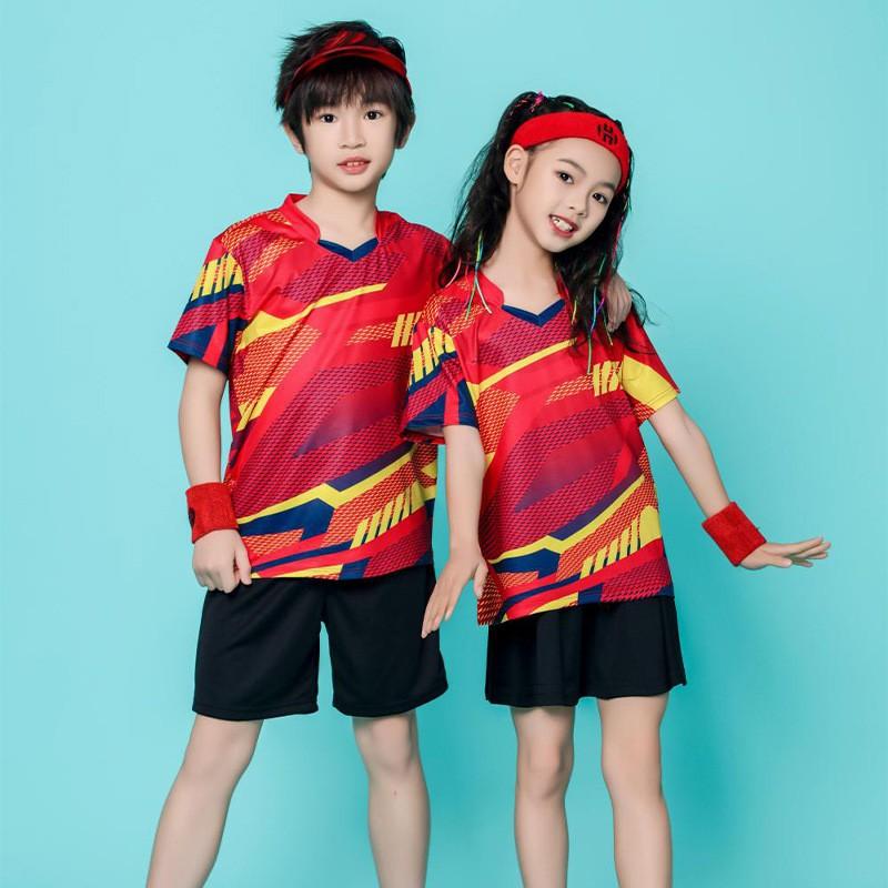 Womens Badminton Sport Set Mens Volleyball Uniform Kids Table Tennis Outfit Running T-Shirt Athletic Wear