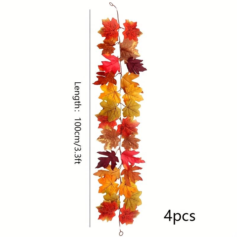 

Autumn Maple Leaf Garland - Artificial Fall Vines with Vibrant Red, Orange & Yellow Leaves for Thanksgiving, home accessories