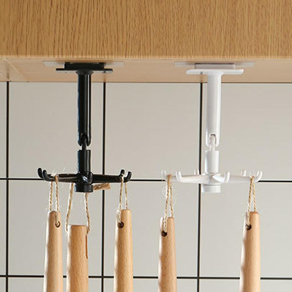 Kitchen Gadgets Accessories Bath Hook Wall Mounted 360° Rotating Coat Hanger
