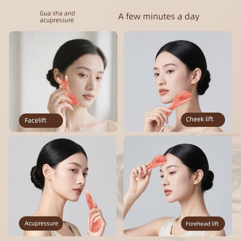 Resin Gua Sha Stick, Facial Scraping Board, Special Facial Gua Sha Beauty Tool, Eye Acupoint Stick, Head Therapy Massager