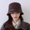 Internet-Berühmtheit Explosion High-End Woll-Beckenhut Damen Herbst und Winter Vielseitig Gesicht klein Warmer Hut Direkt vom Hersteller