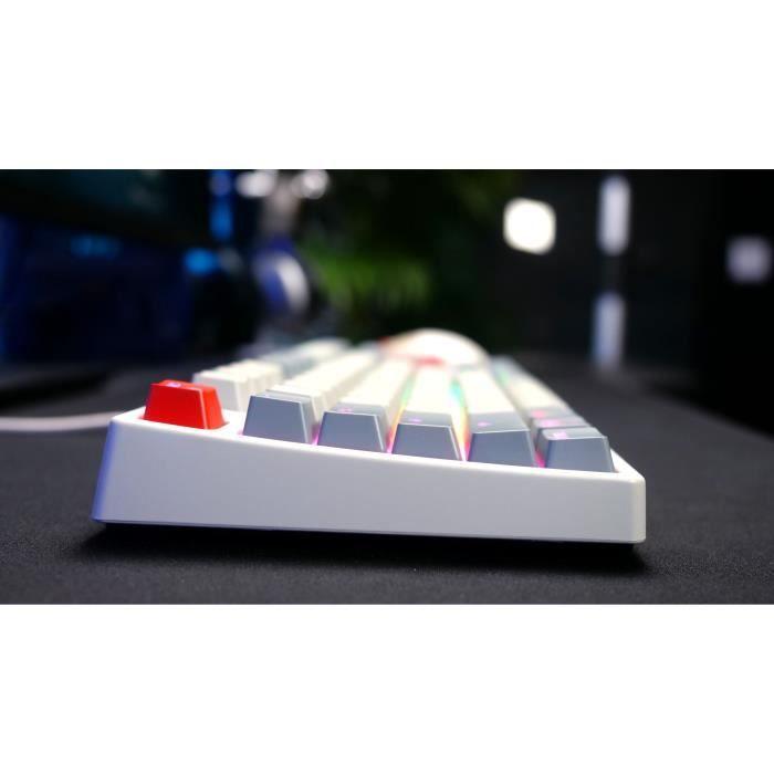 Clavier de gaming mécanique - CHERRY XTRFY K4V2 RGB TKL RETRO - Format TKL - Éclairage RGB - Noir