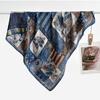 Chinese Style Peony Velvet Square Scarf 91 Women's Spring and Autumn Silk Scarf Shawl Two-color Different-faced Scarf Mother Gift