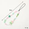Short Phone Charm Beads Sling Mobile Phone Lanyard Dog Cartoon Beaded Phone Chain  Car Key