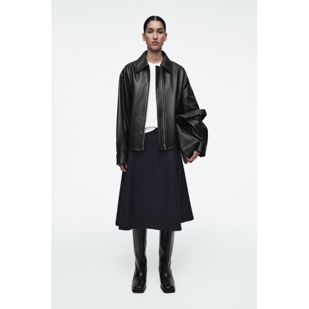 

Cos Japan Panel Wool Midi Skirt navy/32