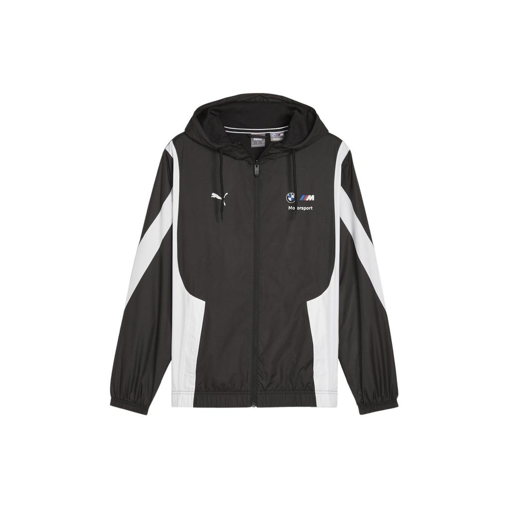 Puma Bmw Motorsport Woven Jacket Color Block Breathable Zip Hooded Jacket Men Jacket Black 625174-01