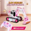 Rc Excavator Toys Cars Trucks 2.4G Remote Control Digger Alloy Engineering Vehicle Light Music Crawler Toys for Girls Boys Child