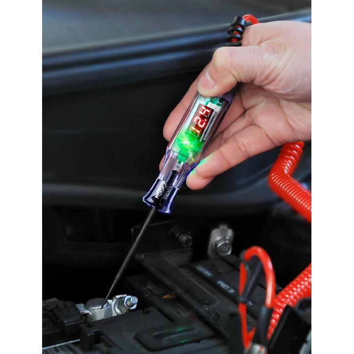 Test Light Automotive 5-90V Digital LED Circuit Tester With Voltage Display, Auto Bidirectional Voltage Tester, Electric Test Pen With Extended