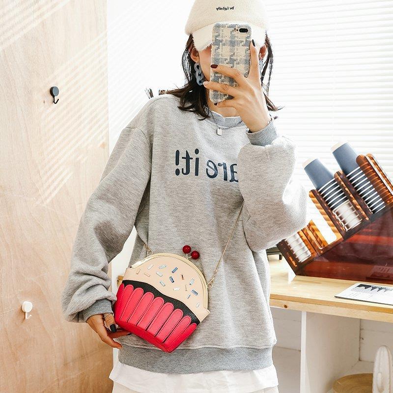 2025 new cute shoulder bag personalized creative cake ice cream bag fashion chain bag