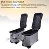 Motorcycle Side Case Universal Fit Aluminum Alloy 28L Left Right Hard Saddlebag Box with Support Rack Lock Handle for