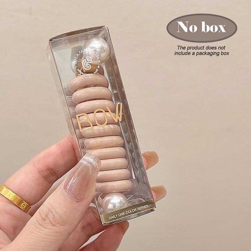 2024 New Summer Sweet Elastic Hair Bands Women Spiral Coil Telephone Wire Scrunchies Hair Ties Rope Ponytail Hair Accessories