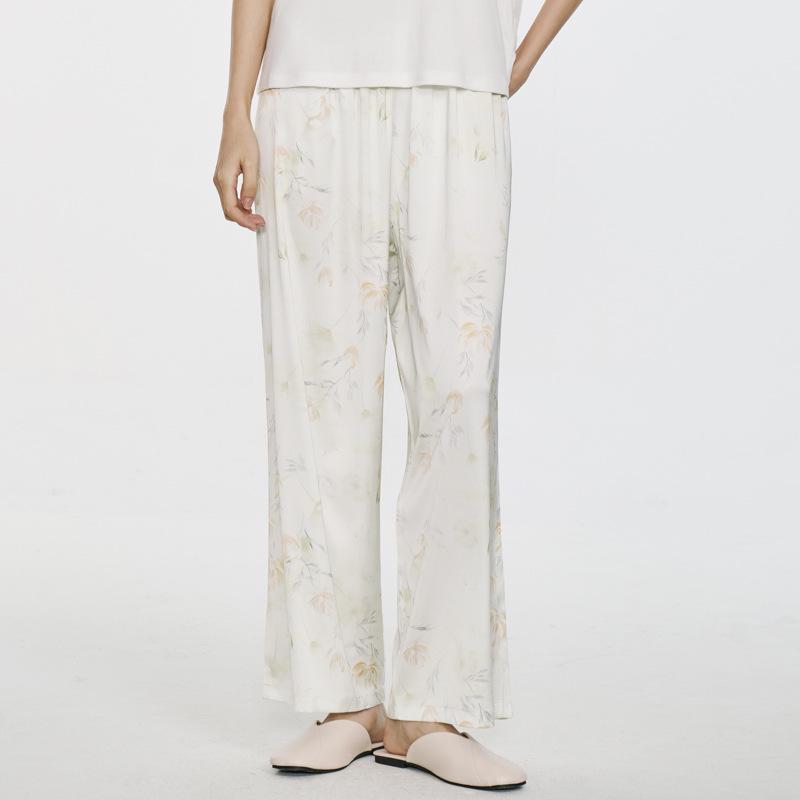 2026 Trendy Chinese-Style Women's Pajama Pants with Large Prints: Versatile for Home or Outdoor Wear In Spring, Autumn, and Summer.