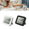 3 Alarm Clock With Temperature Humidity Monitor Backlight Snooze Foldable Design Portable LCD Display For Home Office