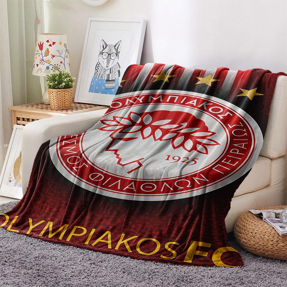 Olympiacos F.C FlAannel Blanket, High quality Comfortable for All Seasons, Home Decor, Warmth and Comfort