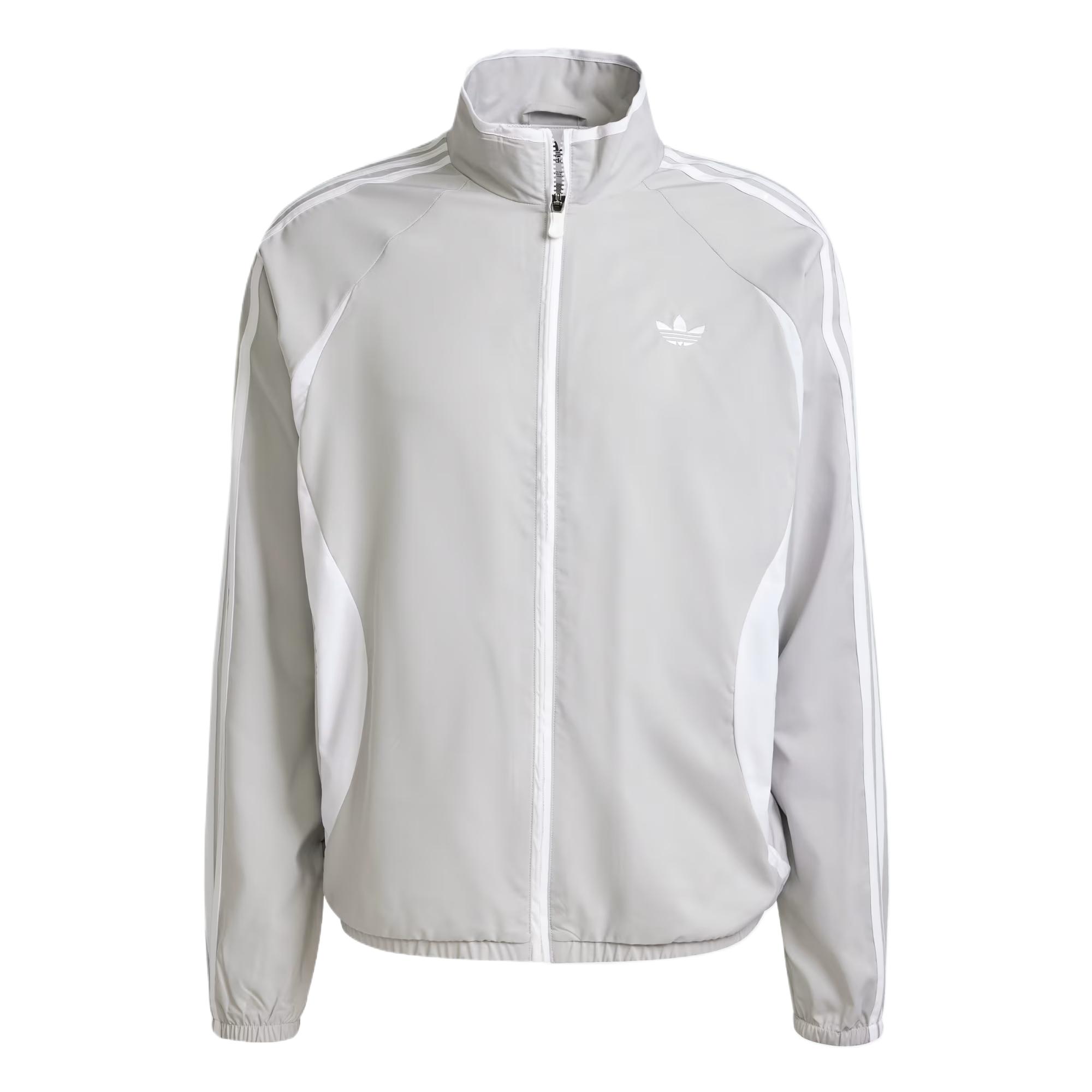 Adidas Originals Adicolor Teamgeist Comfortable Fashion Simple Versatile Striped Solid Color Brand Logo Jacket Men Jacket Gray JN4842 2XL
