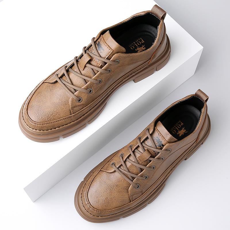 Large size men's tooling shoes trendy casual shoes lace-up soft-soled rubber men's shoes comfortable and non-slip Europe