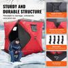 Portable Ice Shelter, 3-4 Person Insulated Pop-Up Ice Fishing Tent, 35 Square Feet Fishable Area, Thermal Ice Shanty for Winter Fishing, Ice Cube with