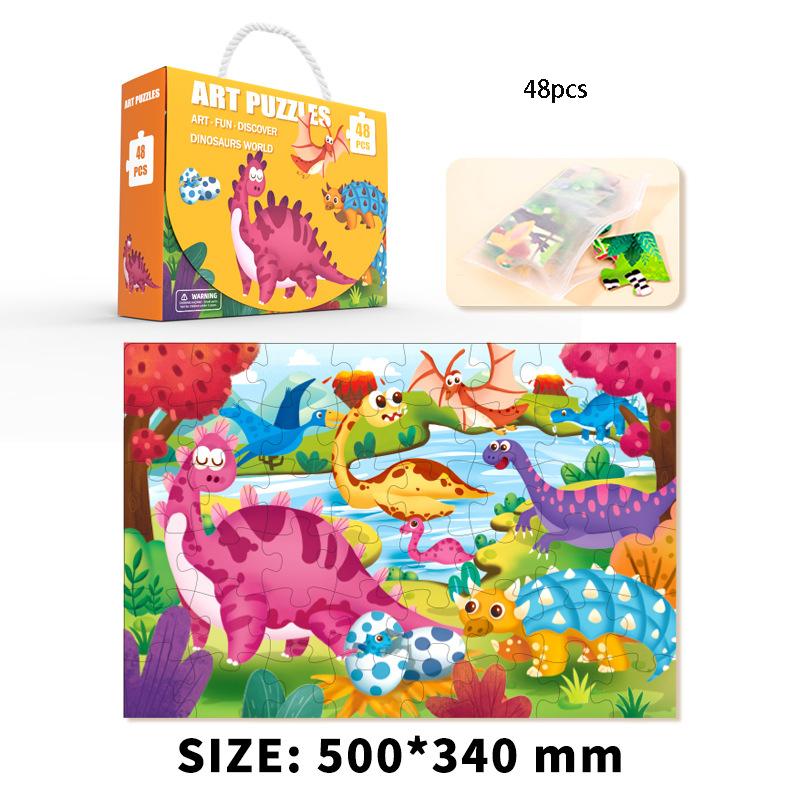 300 500 Pieces Animal Dinosaur Irregular Paper Puzzle Cognitive Jigsaw Puzzles Game for Kids Educational Toy Children Xmas Gifts