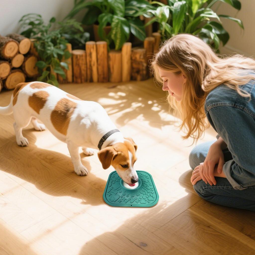 Easy To Clean Dog Licking Mat, Non-slip Slow Feeding Mat, Free Silicone Mat, Interactive Dog Toy