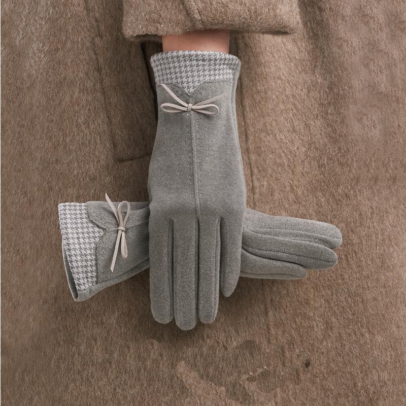 

Перчатки женские осенне-зимние теплые с сенсорным экраном, холодостойкие, ветрозащитные, бархатные, для активного отдыха, для верховой езды, теплые перчатки серый