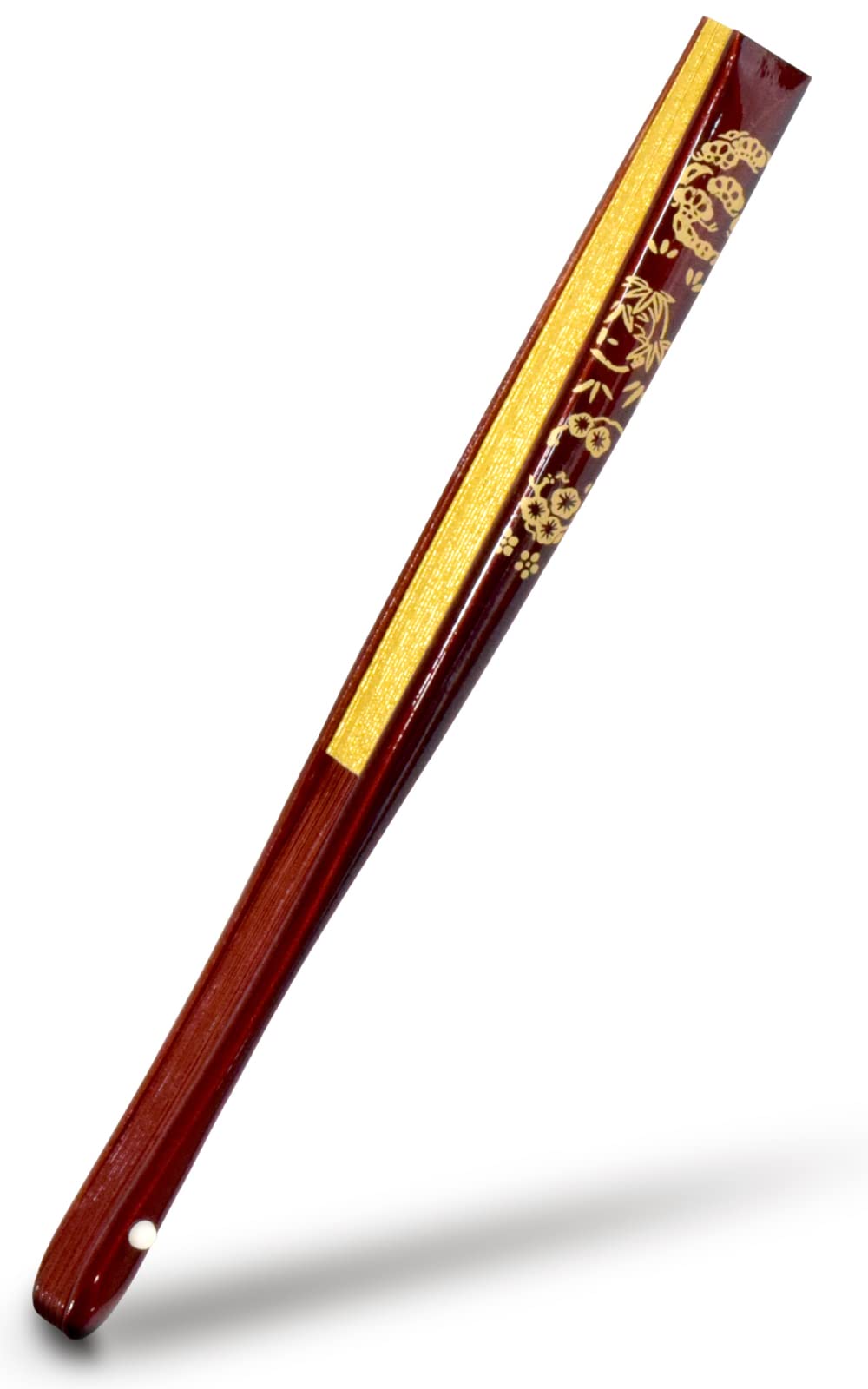 

Киотский веер для томесодэ с золотым и серебряным суэхиро Сделано в Японии и [Ай Ай] (Томесодэ) Дизайн маки-э, в коробке, (Таме-нури (Сосна, Бамбук, Слива) дизайн)