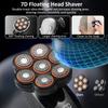 Electric Shaver Men 7D Floating Beard Bald Head Razor Waterproof Wet Dry Razor Head Portable Mini Rechargeable Male Skull Shaver