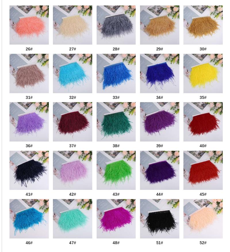 Natural Ostrich Feather Ribbon 1/5/10M, 10-15Cm Multicolor For Diy Crafts, Carnival Decor, Stage Show, Ready Stock, Factory Dire