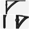 Wall Shelf Brackets 2 pcs Black 10 x 10 x 3 cm Steel